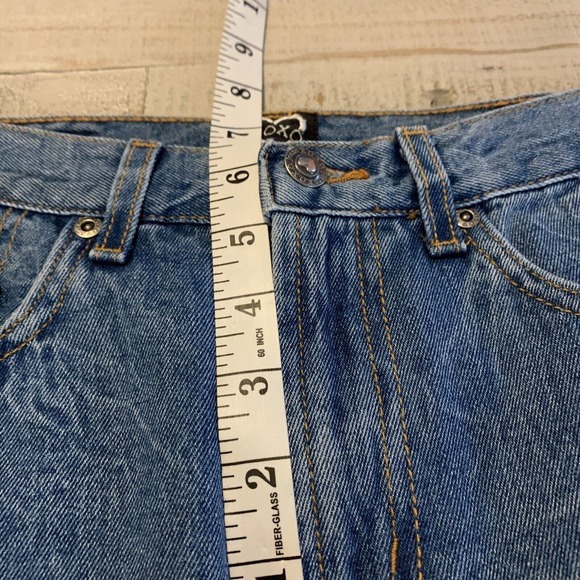 Vintage Denim Skirt Sz 1/2‎ 26” Waist Open Slit Medium Wash By Xoxo Y2K 90’s USA - Picture 5 of 9